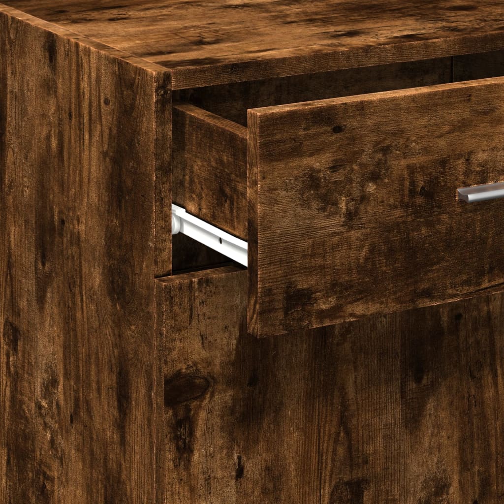 Dressoir 50x42,5x93 cm bewerkt hout gerookt eikenkleurig