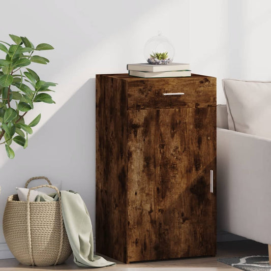 Dressoir 50x42,5x93 cm bewerkt hout gerookt eikenkleurig