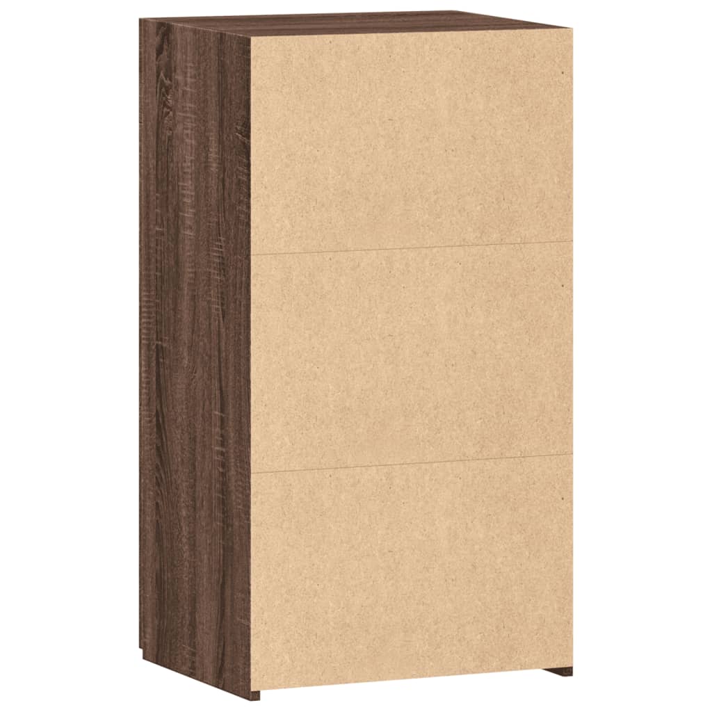 Dressoir 50x42,5x93 cm bewerkt hout bruin eikenkleur