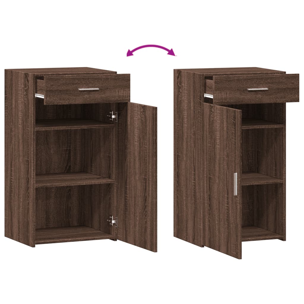 Dressoir 50x42,5x93 cm bewerkt hout bruin eikenkleur