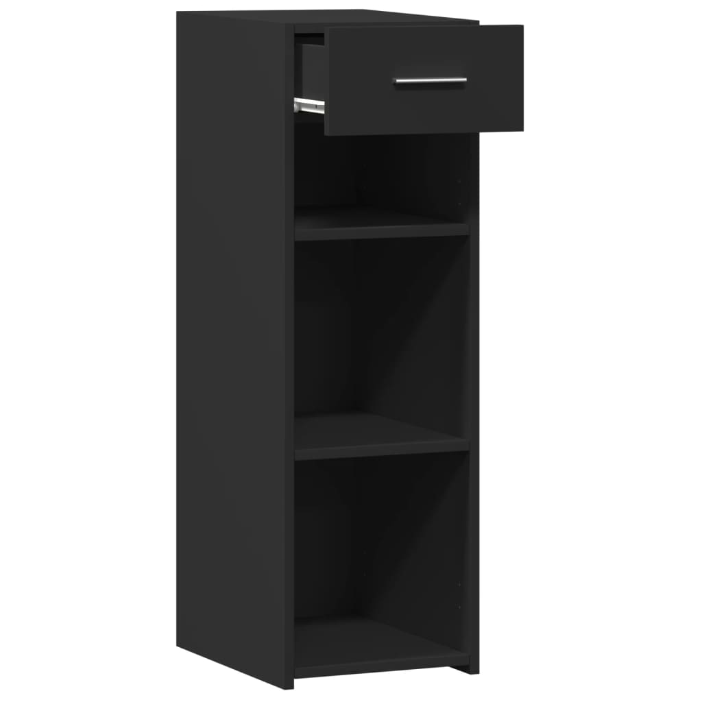 Dressoir 30x42,5x93 cm bewerkt hout zwart