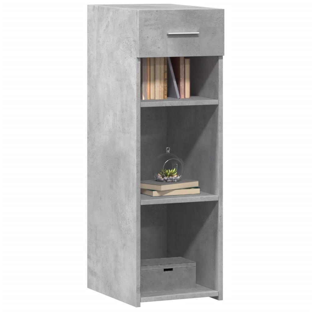 Dressoir 30x42,5x93 cm bewerkt hout betongrijs