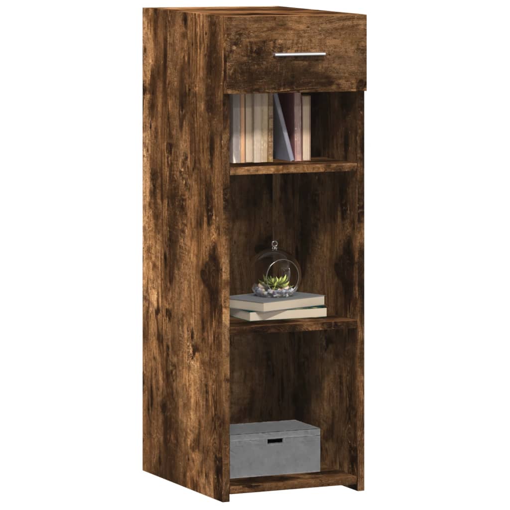 Dressoir 30x42,5x93 cm bewerkt hout gerookt eikenkleurig