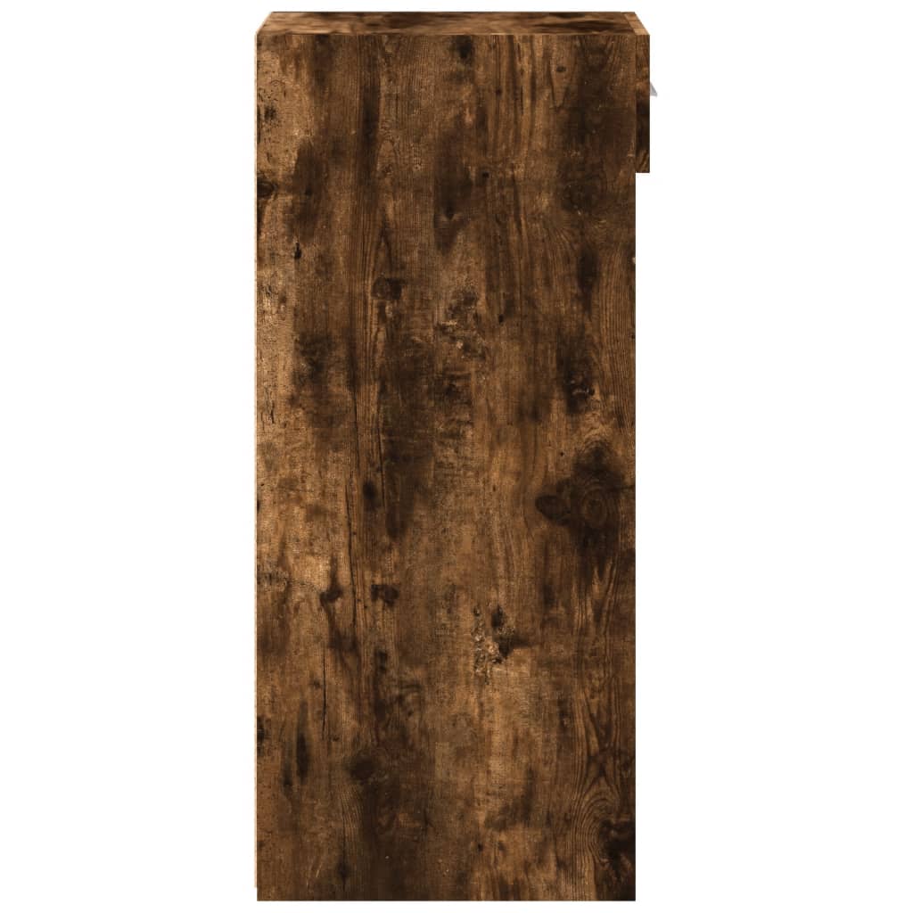 Dressoir 30x42,5x93 cm bewerkt hout gerookt eikenkleurig
