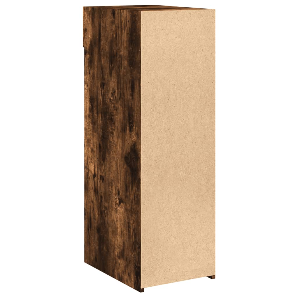 Dressoir 30x42,5x93 cm bewerkt hout gerookt eikenkleurig
