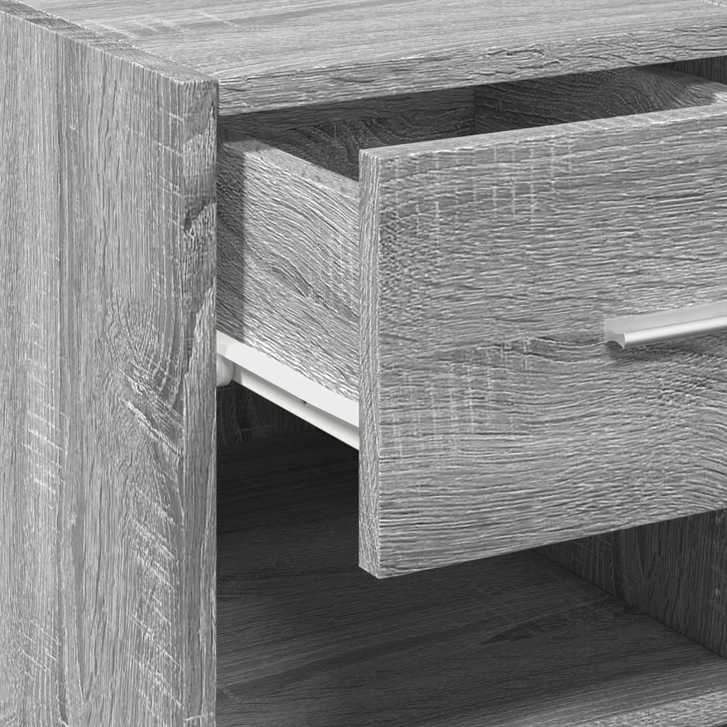 Dressoir 30x42,5x93 cm bewerkt hout grijs sonoma eikenkleurig