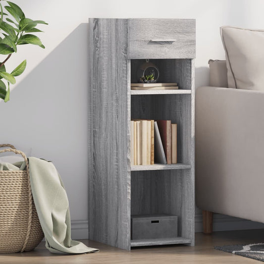 Dressoir 30x42,5x93 cm bewerkt hout grijs sonoma eikenkleurig