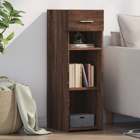 Dressoir 30x42,5x93 cm bewerkt hout bruin eikenkleur