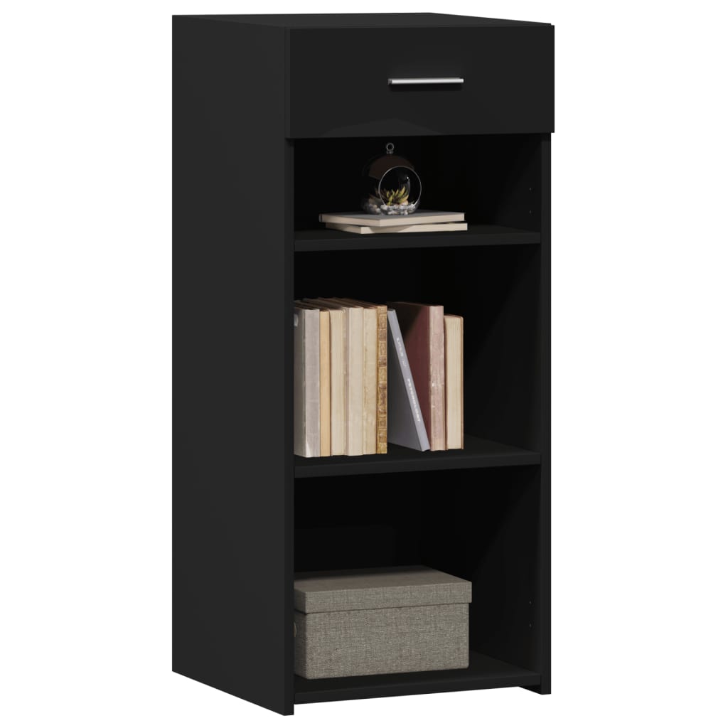 Dressoir 40x42,5x93 cm bewerkt hout zwart