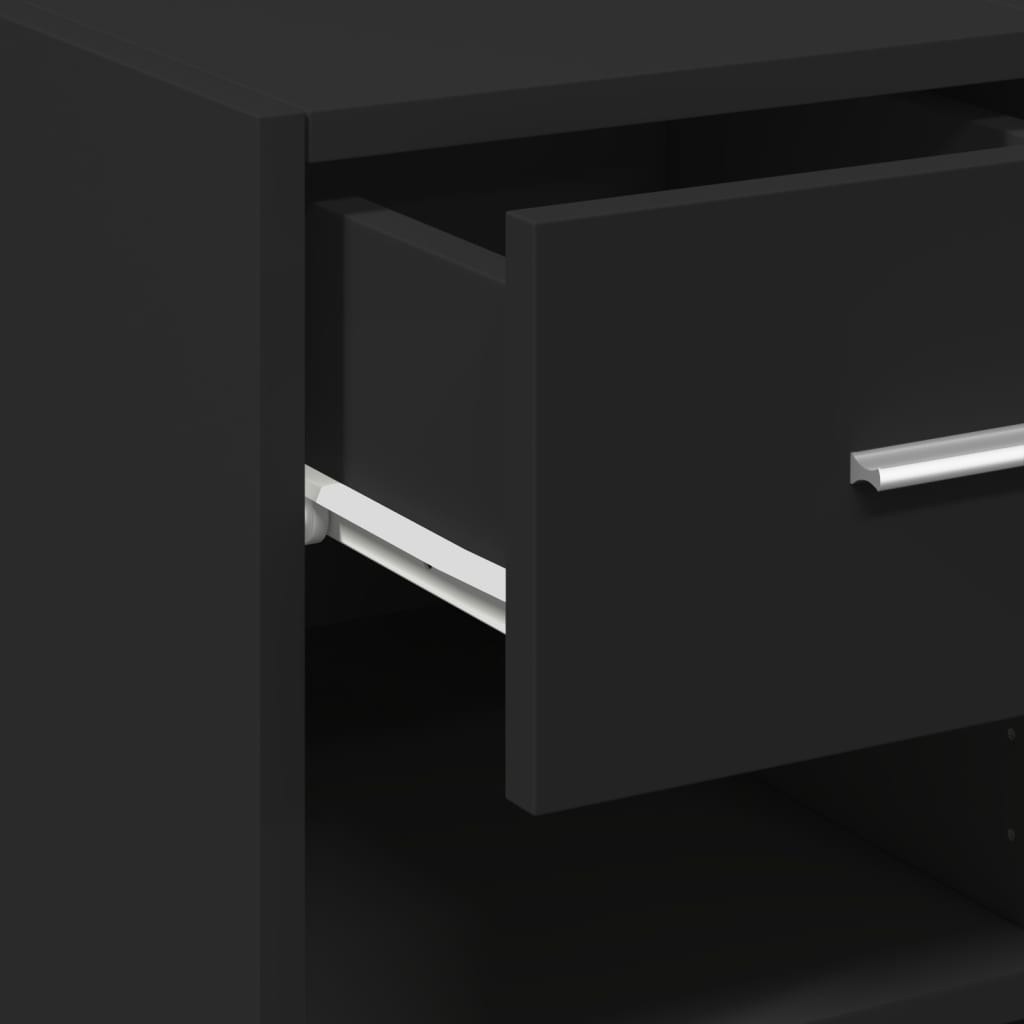 Dressoir 40x42,5x93 cm bewerkt hout zwart