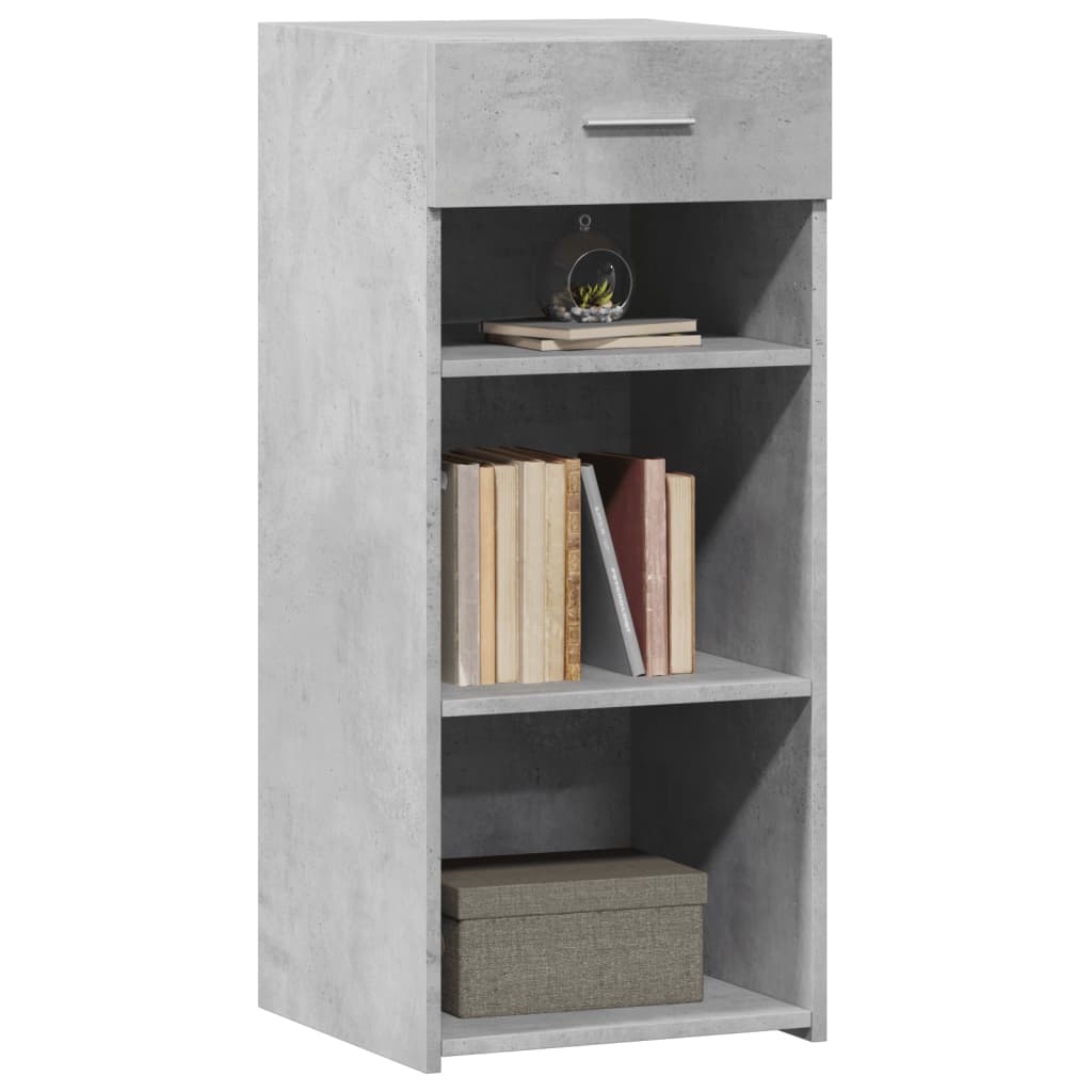Dressoir 40x42,5x93 cm bewerkt hout betongrijs