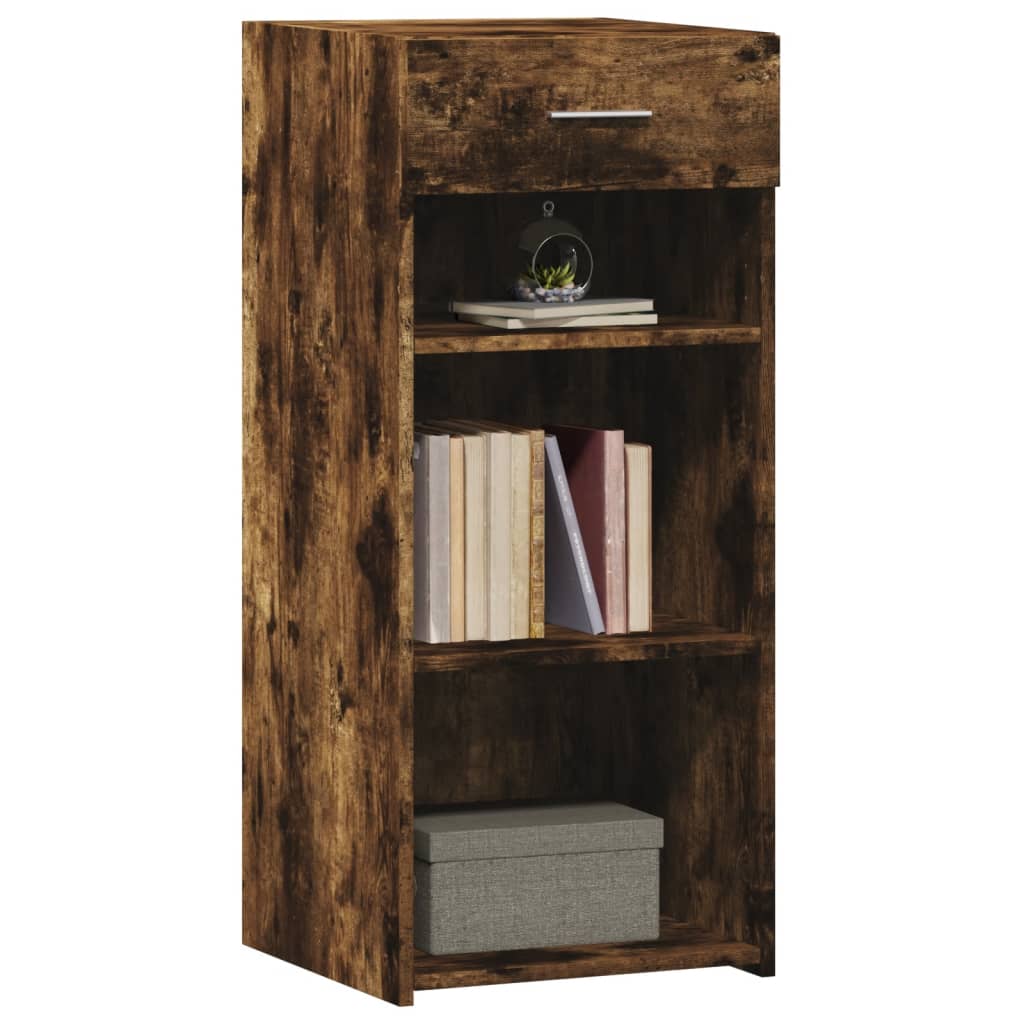 Dressoir 40x42,5x93 cm bewerkt hout gerookt eikenkleurig