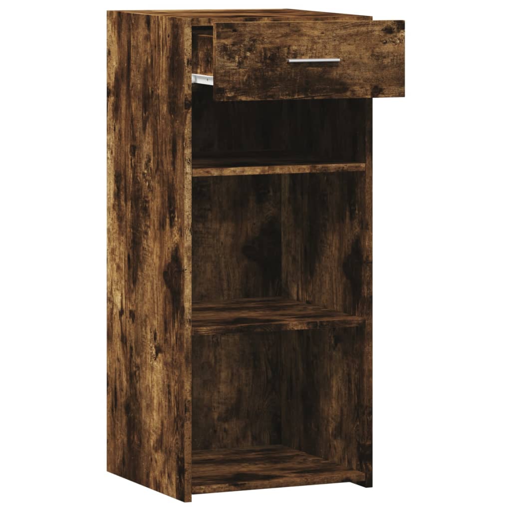 Dressoir 40x42,5x93 cm bewerkt hout gerookt eikenkleurig