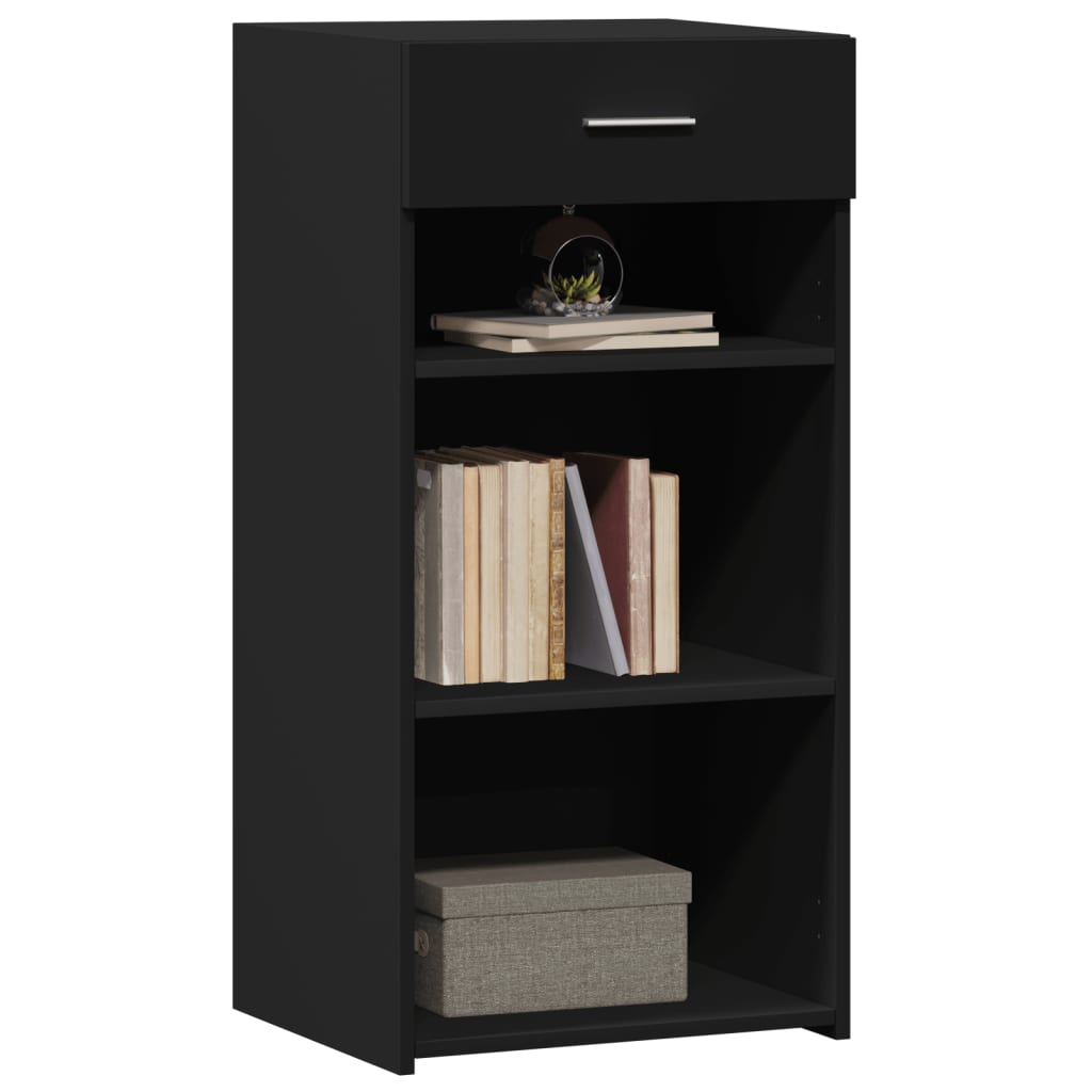 Dressoir 45x42,5x93 cm bewerkt hout zwart