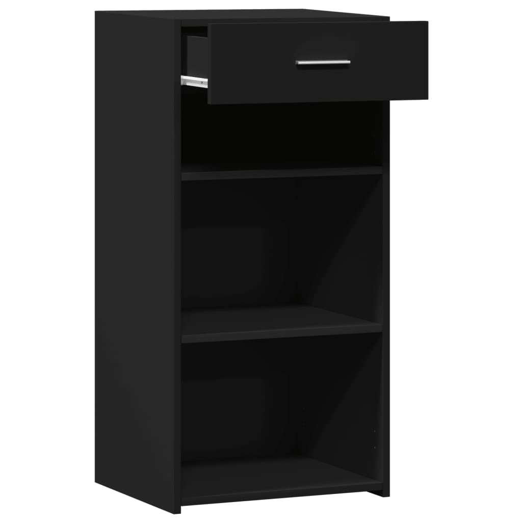 Dressoir 45x42,5x93 cm bewerkt hout zwart