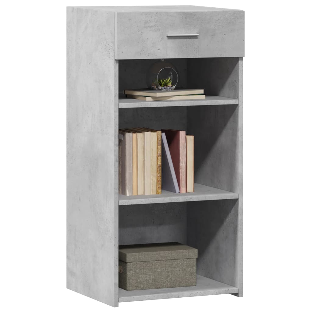 Dressoir 45x42,5x93 cm bewerkt hout betongrijs