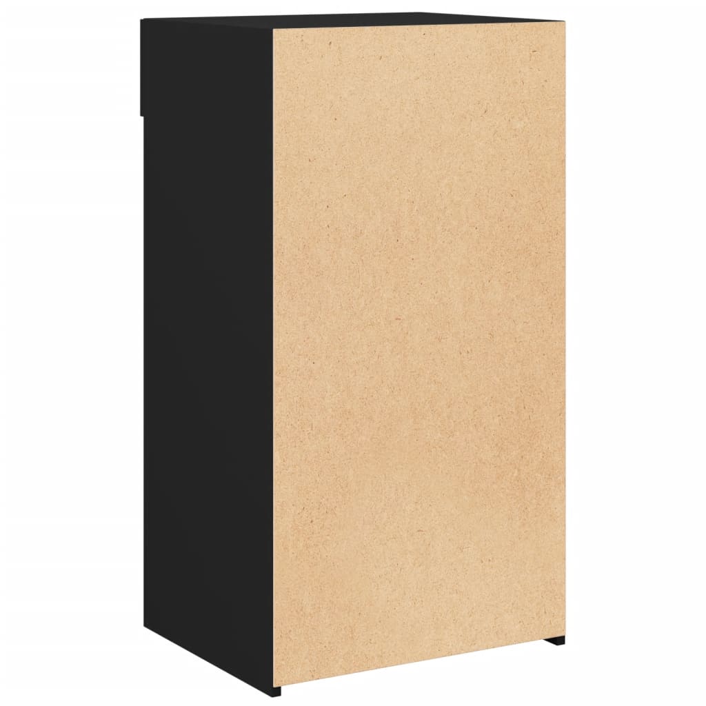 Dressoir 50x42,5x93 cm bewerkt hout zwart