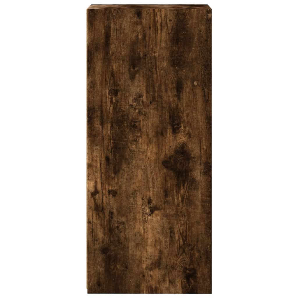 Dressoir 30x41x93 cm bewerkt hout gerookt eikenkleurig