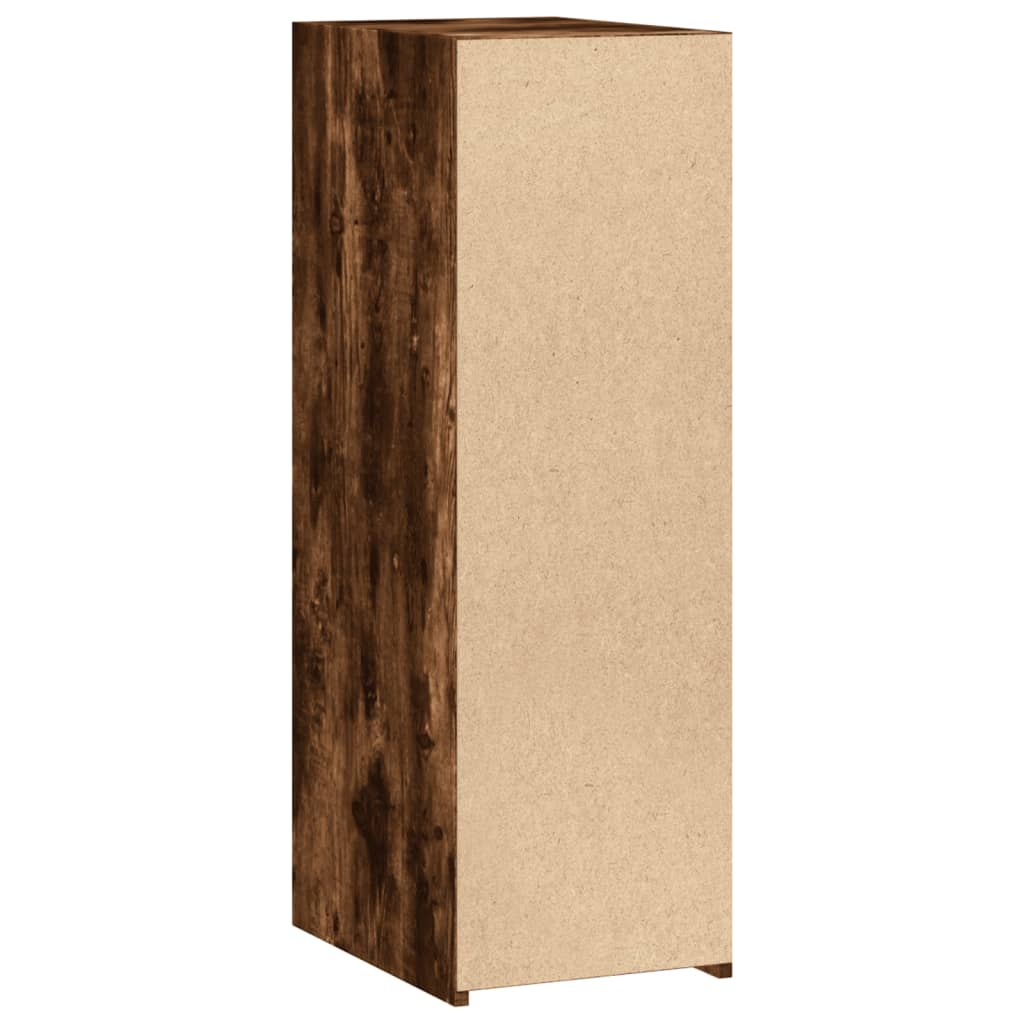Dressoir 30x41x93 cm bewerkt hout gerookt eikenkleurig