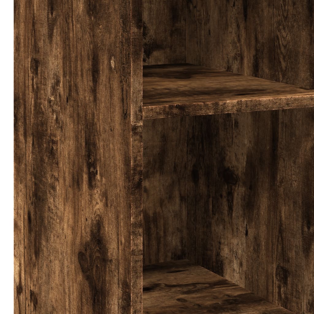 Dressoir 30x41x93 cm bewerkt hout gerookt eikenkleurig