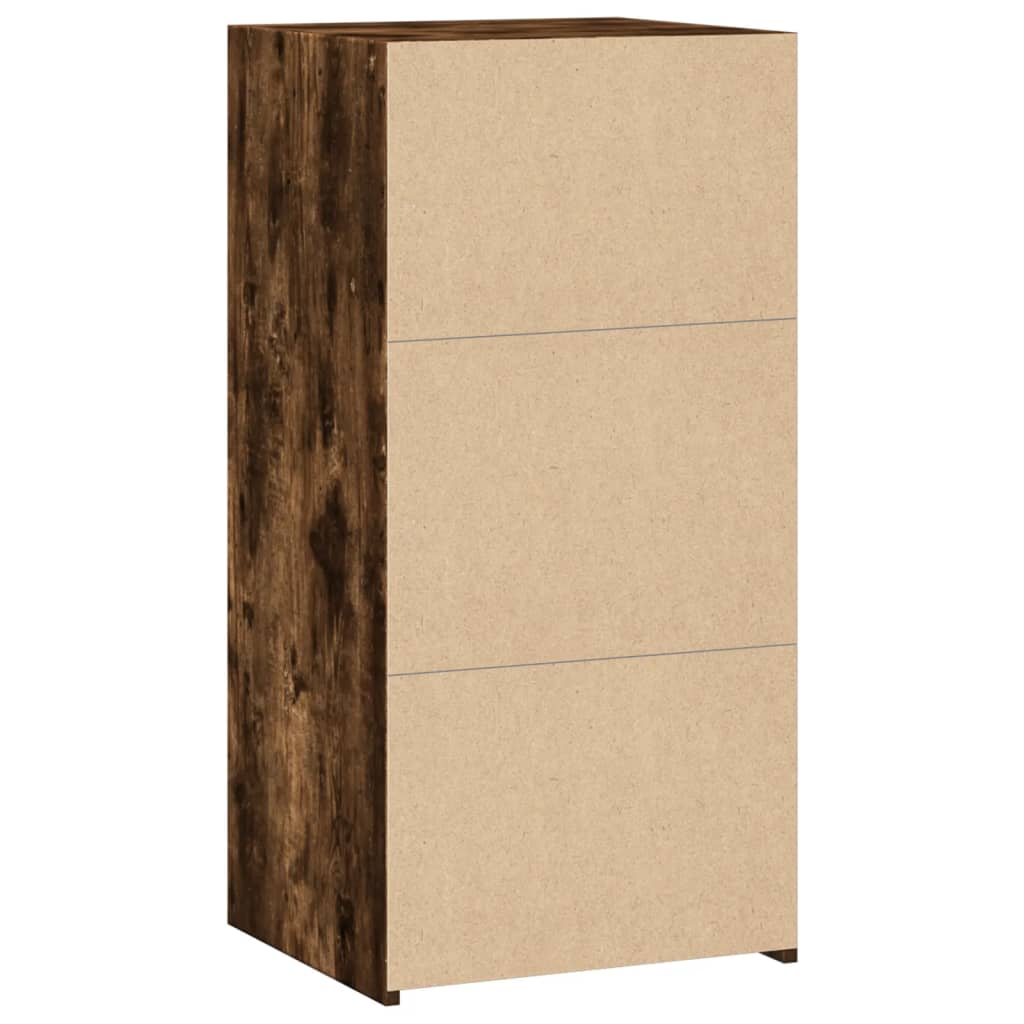 Dressoir 45x41x93 cm bewerkt hout gerookt eikenkleurig
