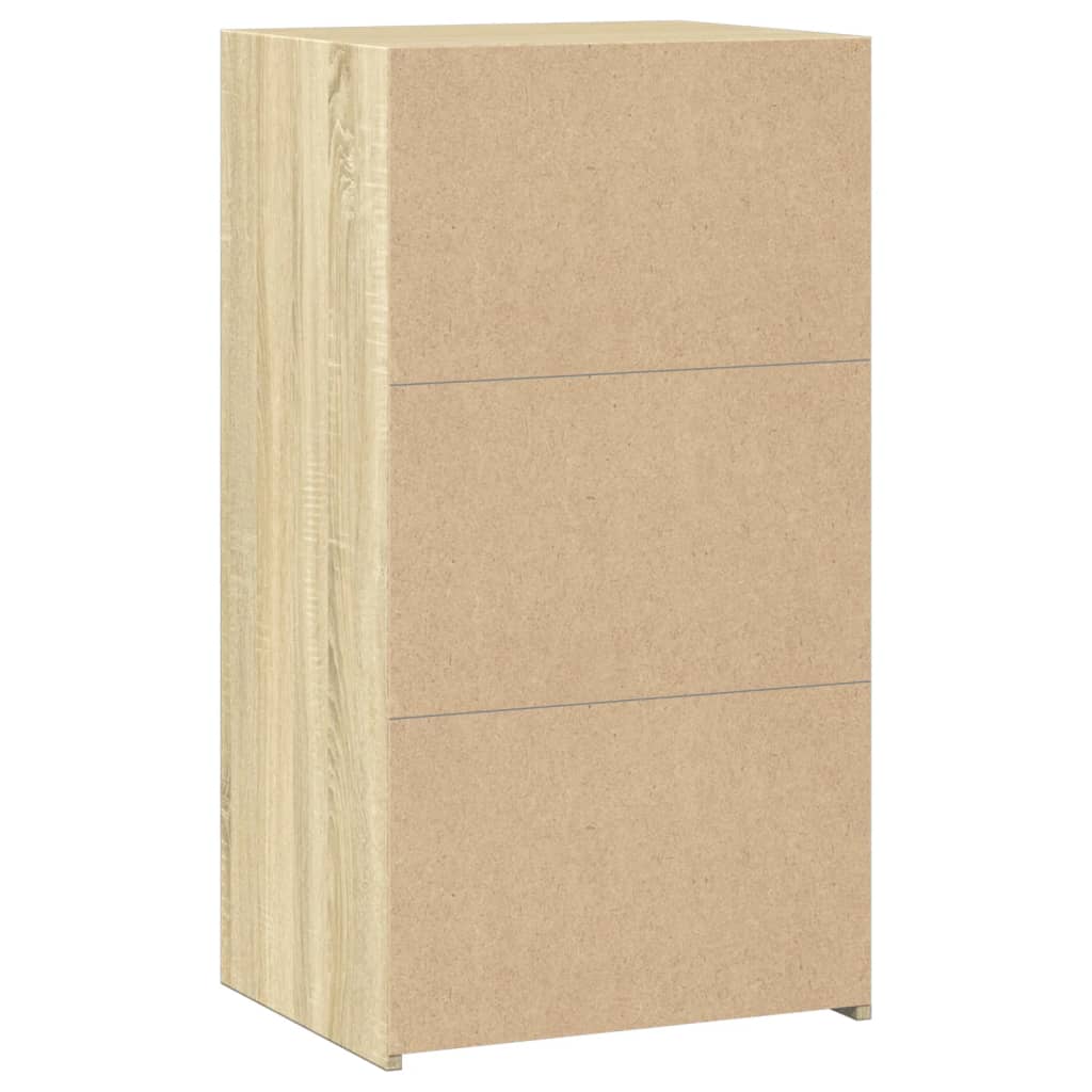 Dressoir 50x41x93 cm bewerkt hout sonoma eikenkleurig
