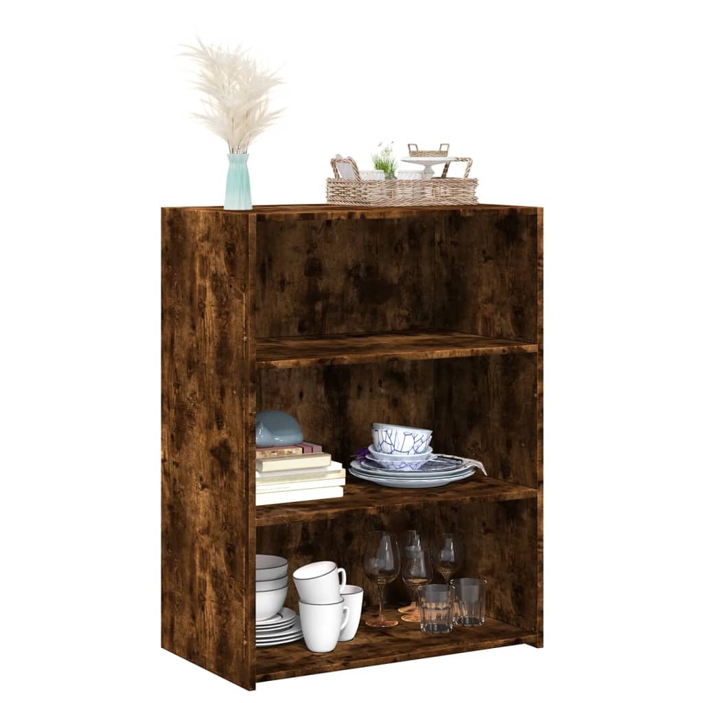 Dressoir 70x41x93 cm bewerkt hout gerookt eikenkleurig