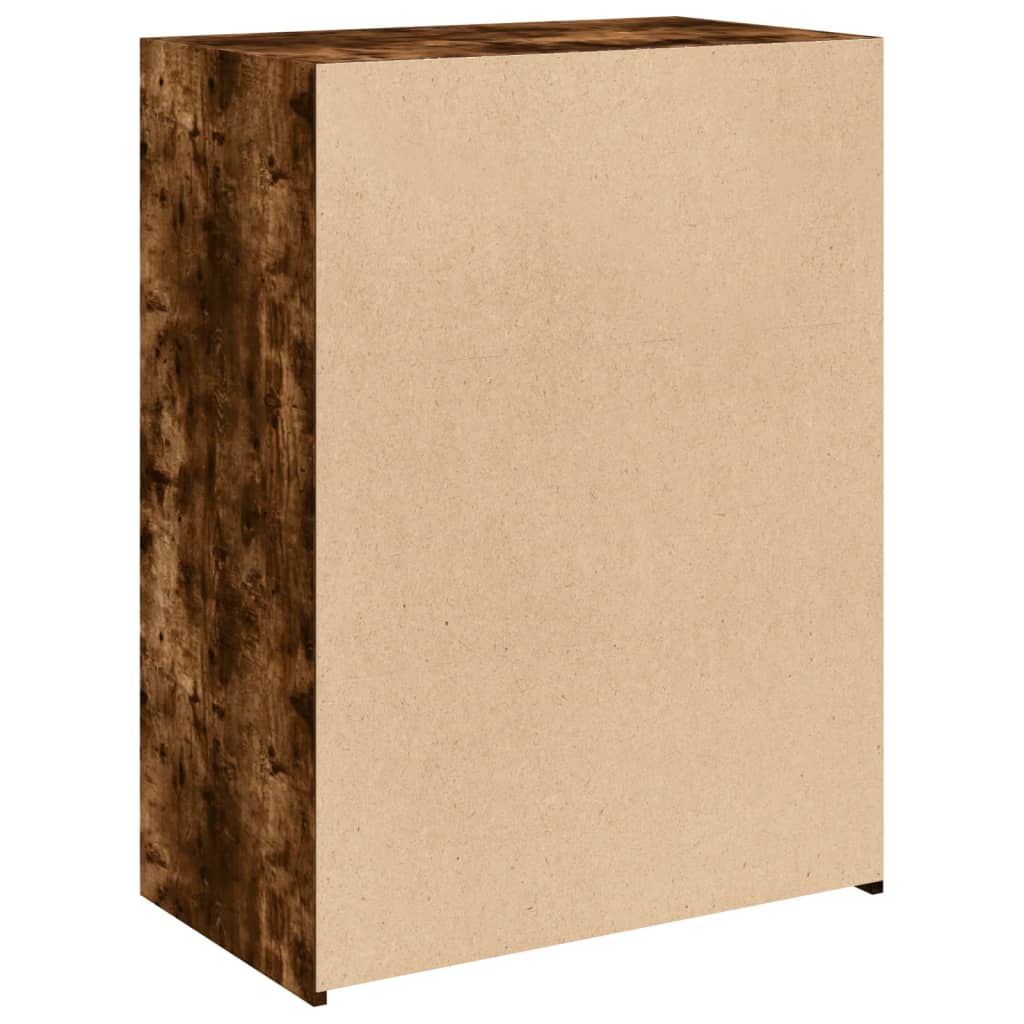 Dressoir 70x41x93 cm bewerkt hout gerookt eikenkleurig