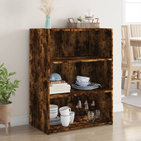 Dressoir 70x41x93 cm bewerkt hout gerookt eikenkleurig