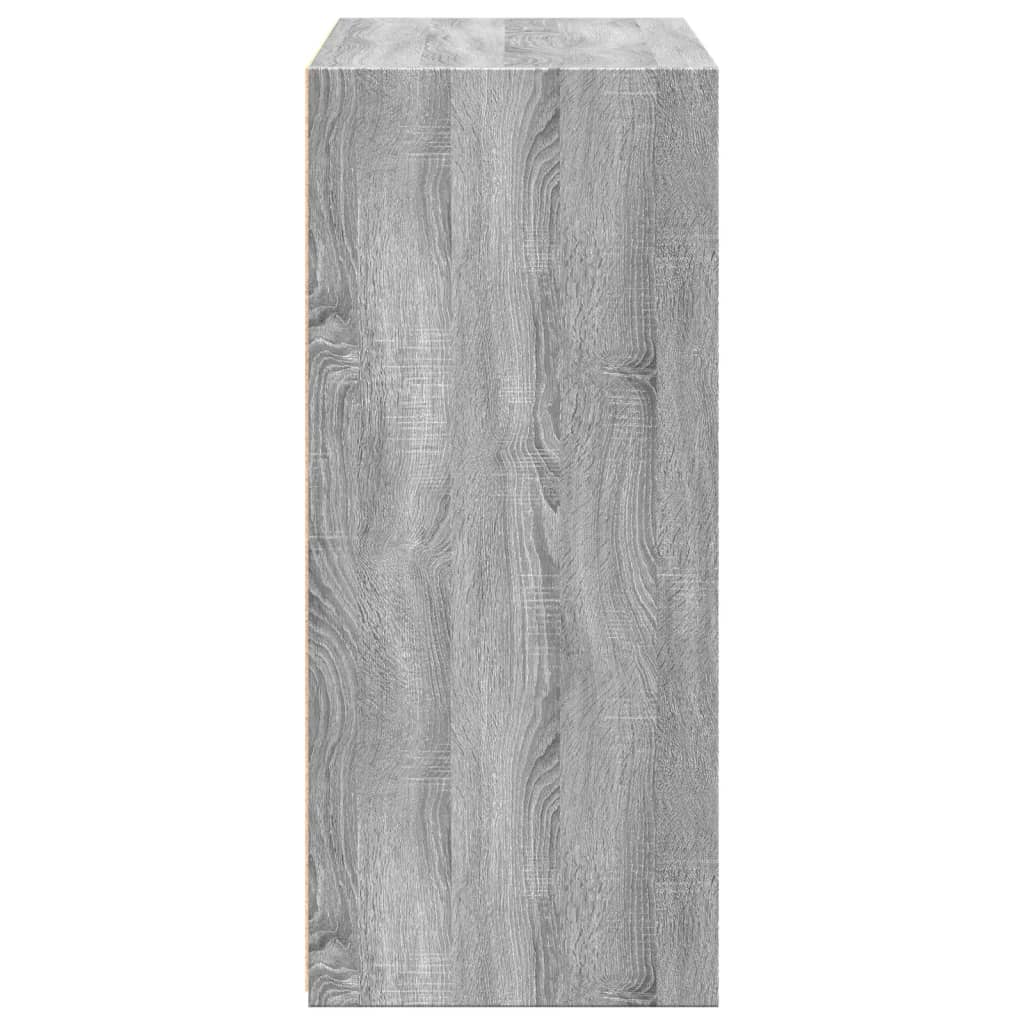 Dressoir 70x41x93 cm bewerkt hout grijs sonoma eikenkleurig