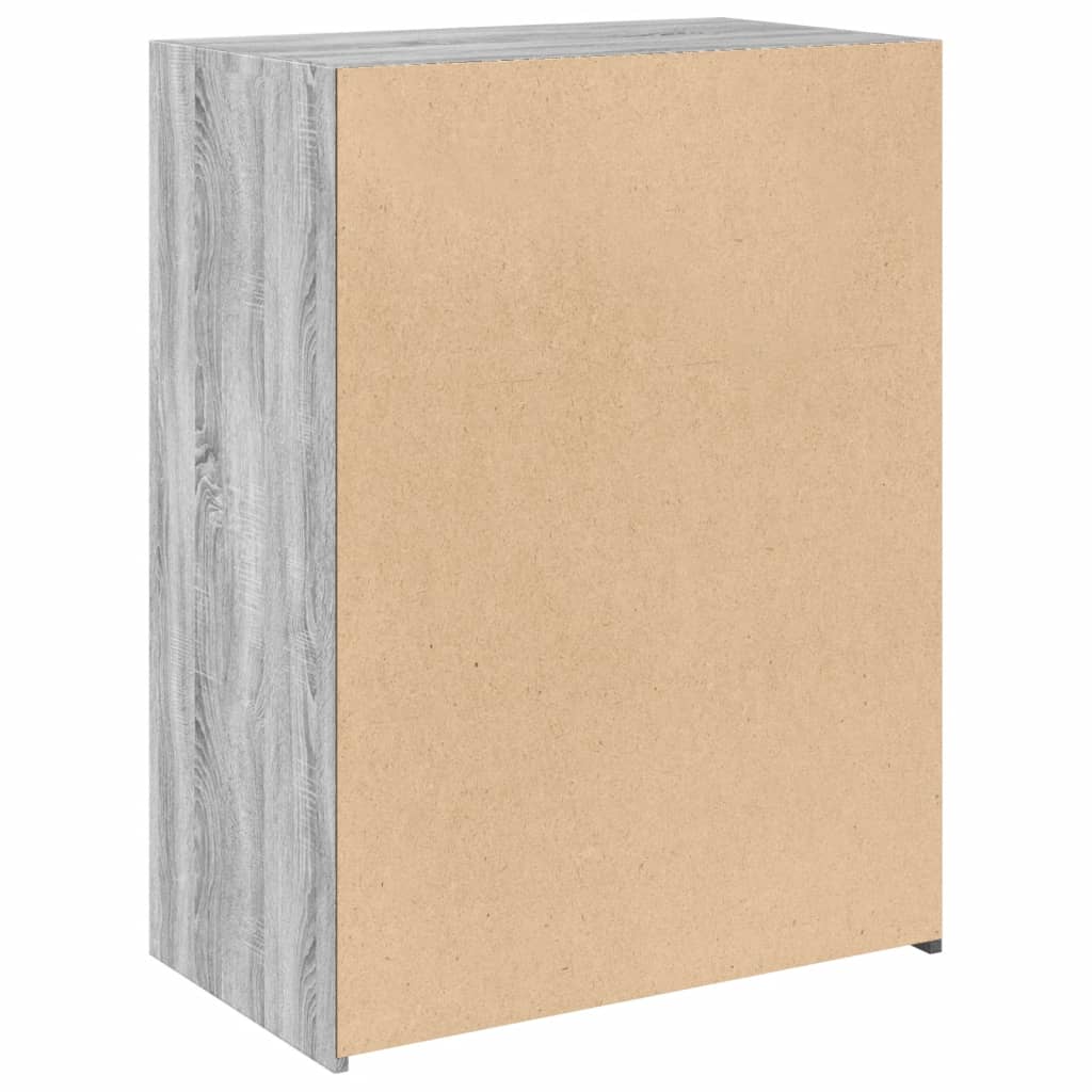 Dressoir 70x41x93 cm bewerkt hout grijs sonoma eikenkleurig