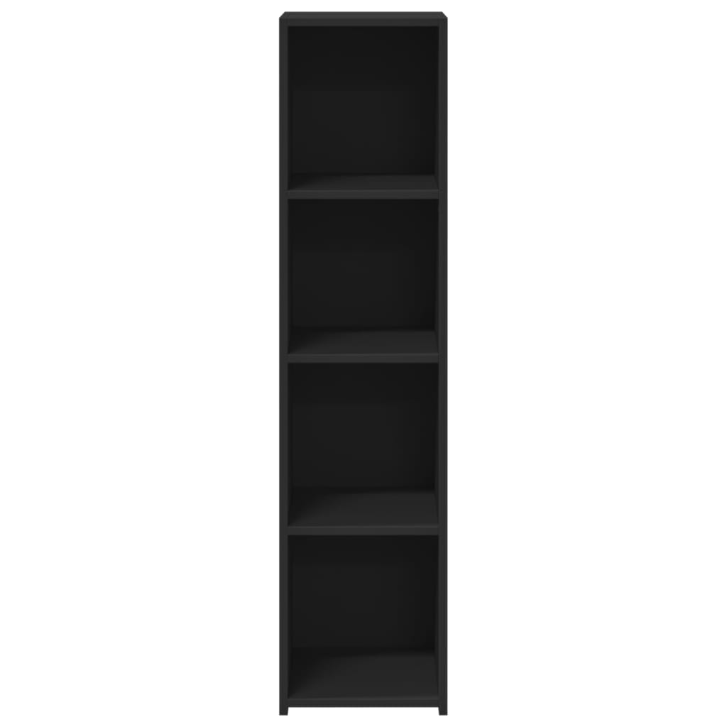 Hoge kast 30x41x124 cm bewerkt hout zwart