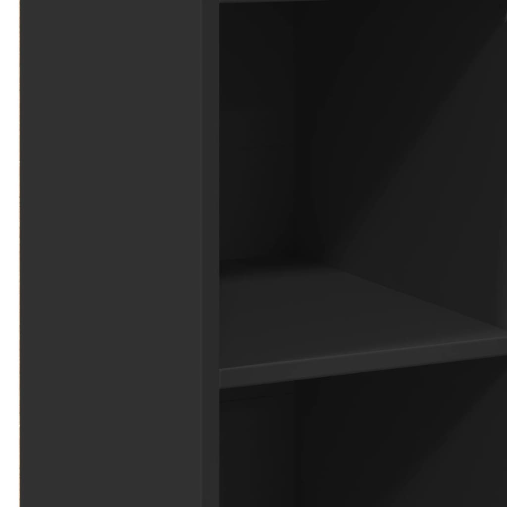 Hoge kast 30x41x124 cm bewerkt hout zwart