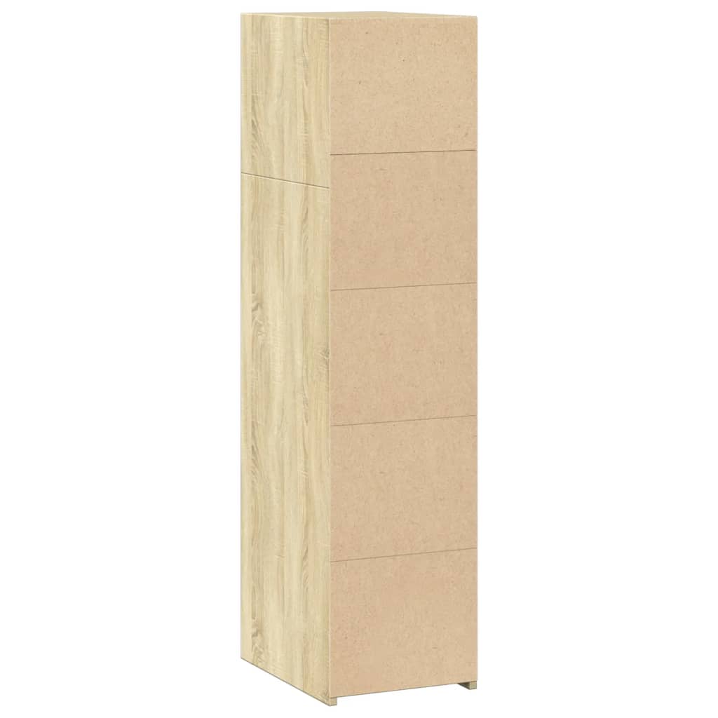 Hoge kast 30x41x124 cm bewerkt hout sonoma eikenkleurig