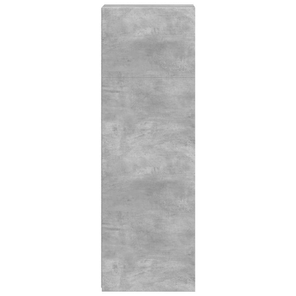 Hoge kast 30x41x124 cm bewerkt hout betongrijs