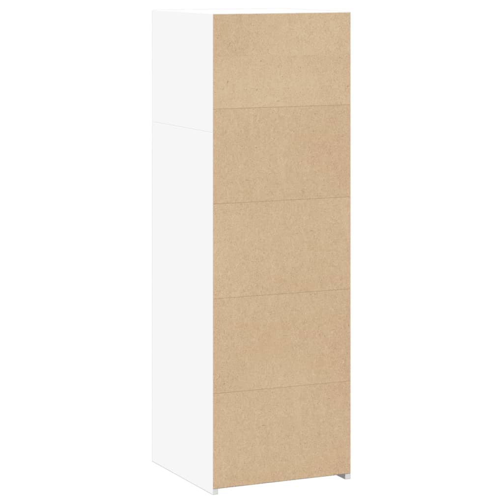 Hoge kast 40x41x124 cm bewerkt hout wit