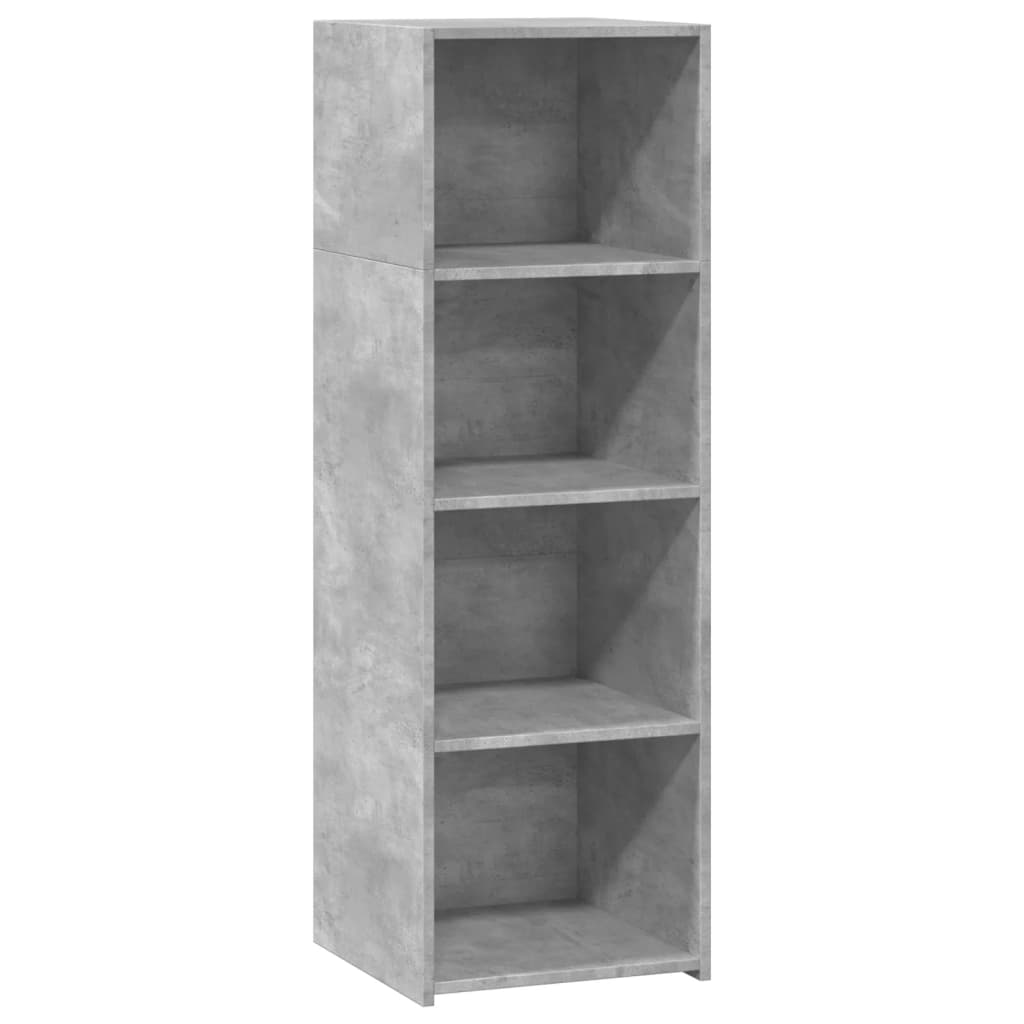 Hoge kast 40x41x124 cm bewerkt hout betongrijs