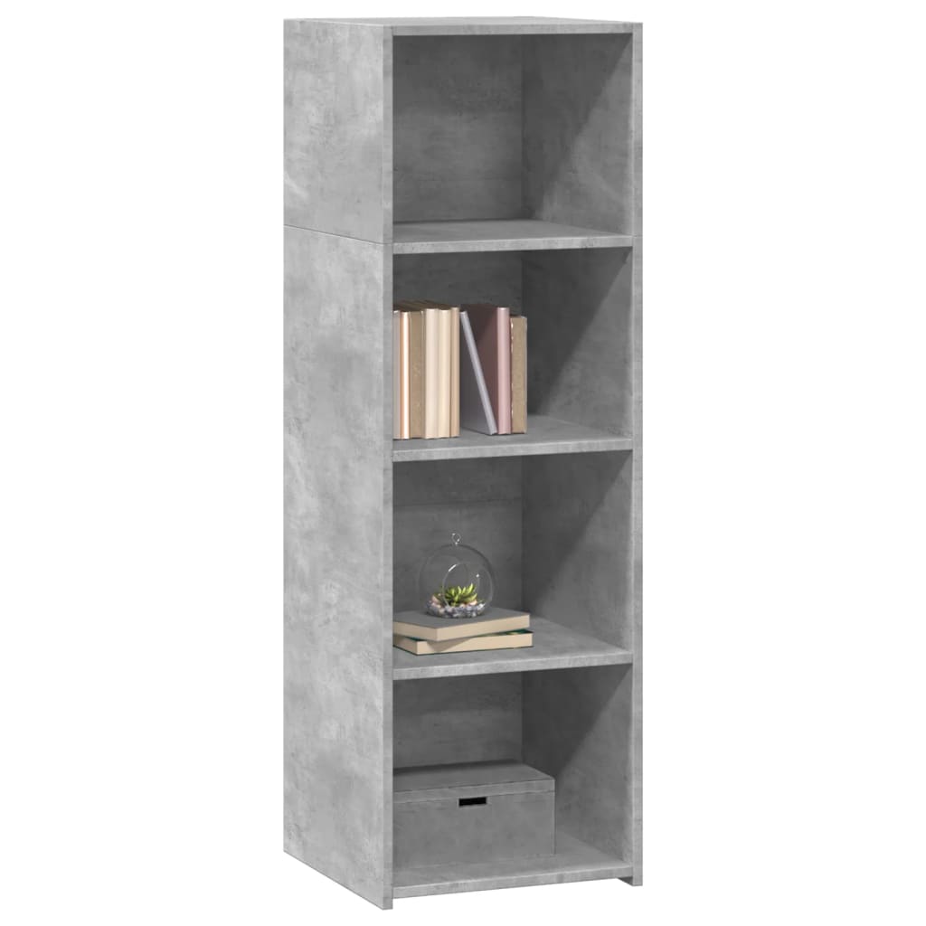 Hoge kast 40x41x124 cm bewerkt hout betongrijs