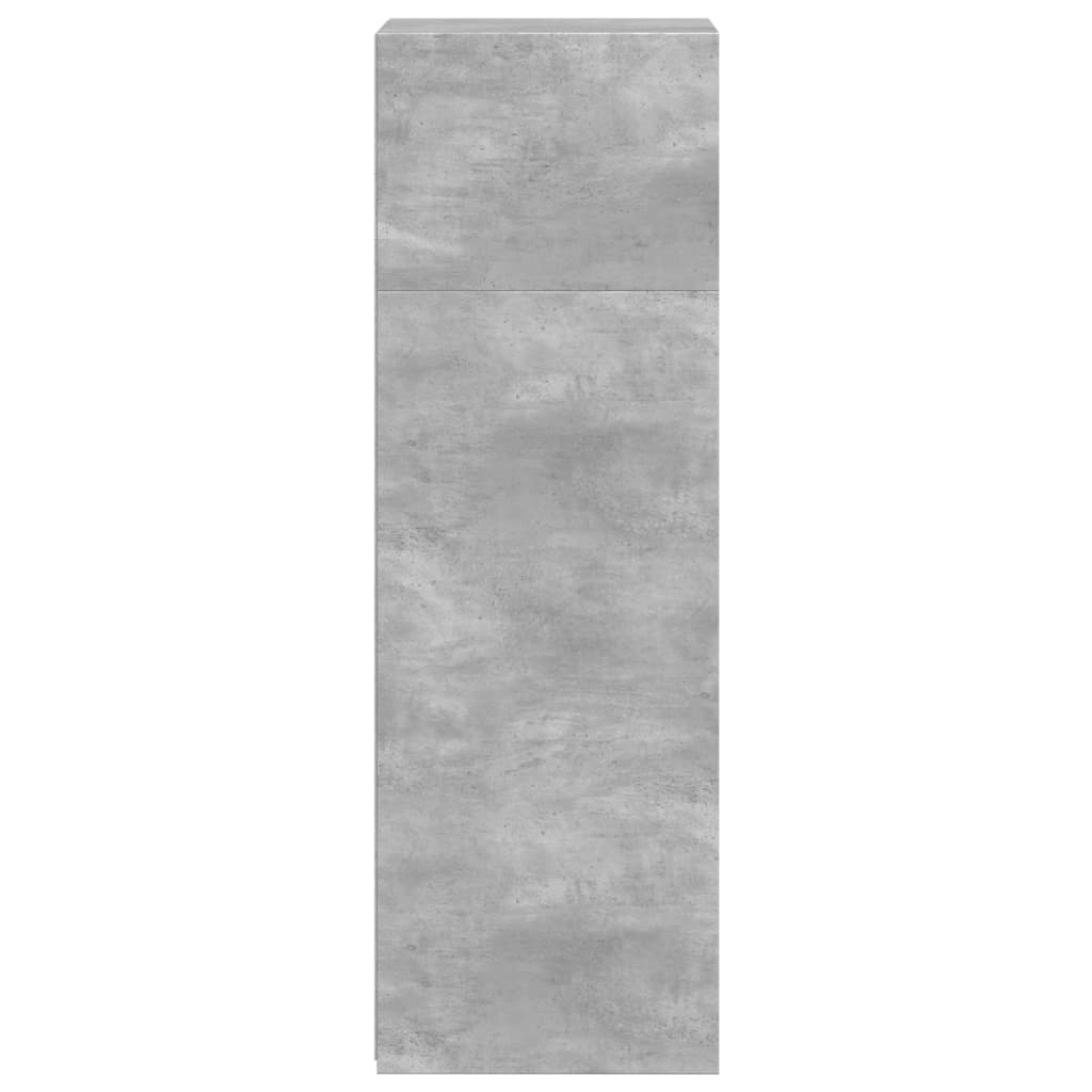 Hoge kast 40x41x124 cm bewerkt hout betongrijs