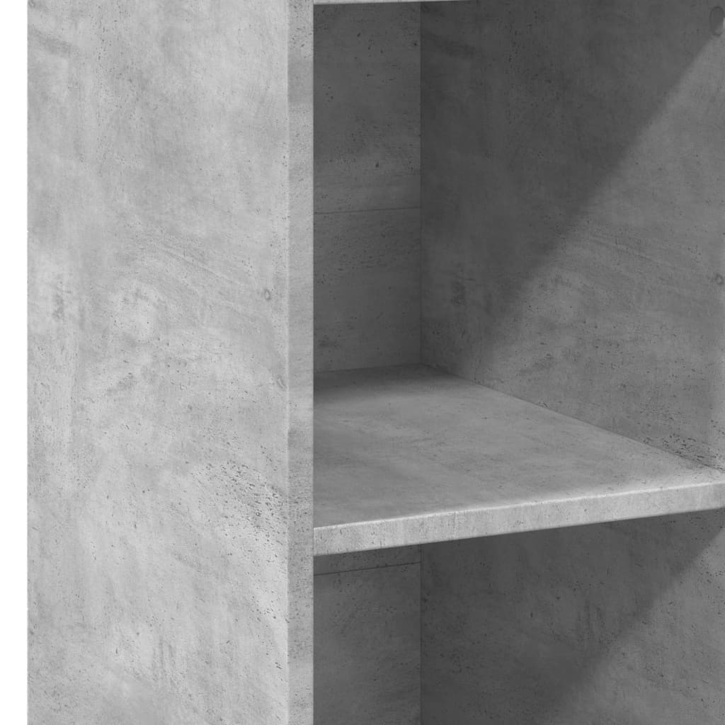 Hoge kast 40x41x124 cm bewerkt hout betongrijs