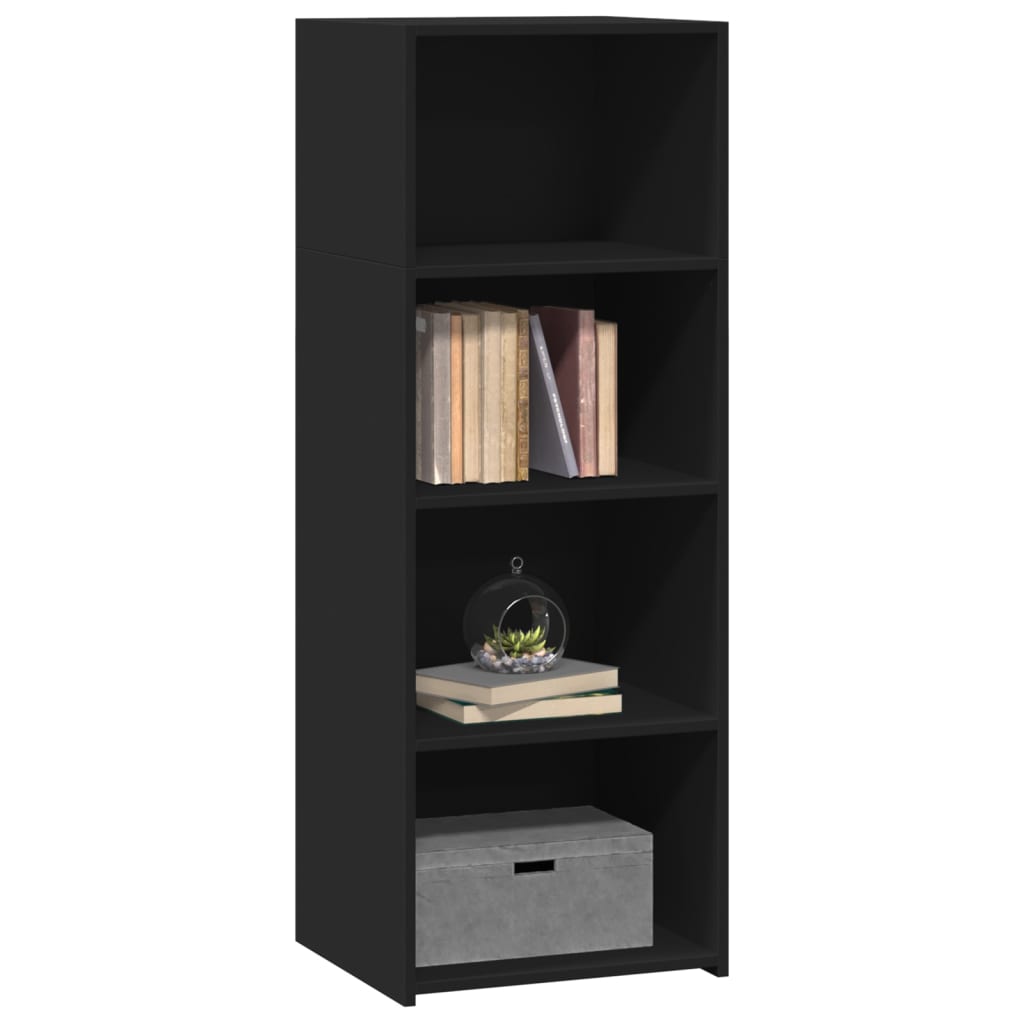 Hoge kast 45x41x124 cm bewerkt hout zwart