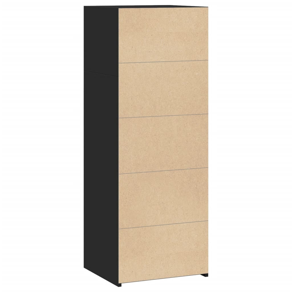 Hoge kast 45x41x124 cm bewerkt hout zwart