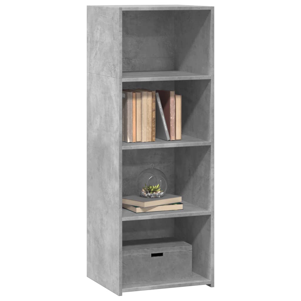 Hoge kast 45x41x124 cm bewerkt hout betongrijs