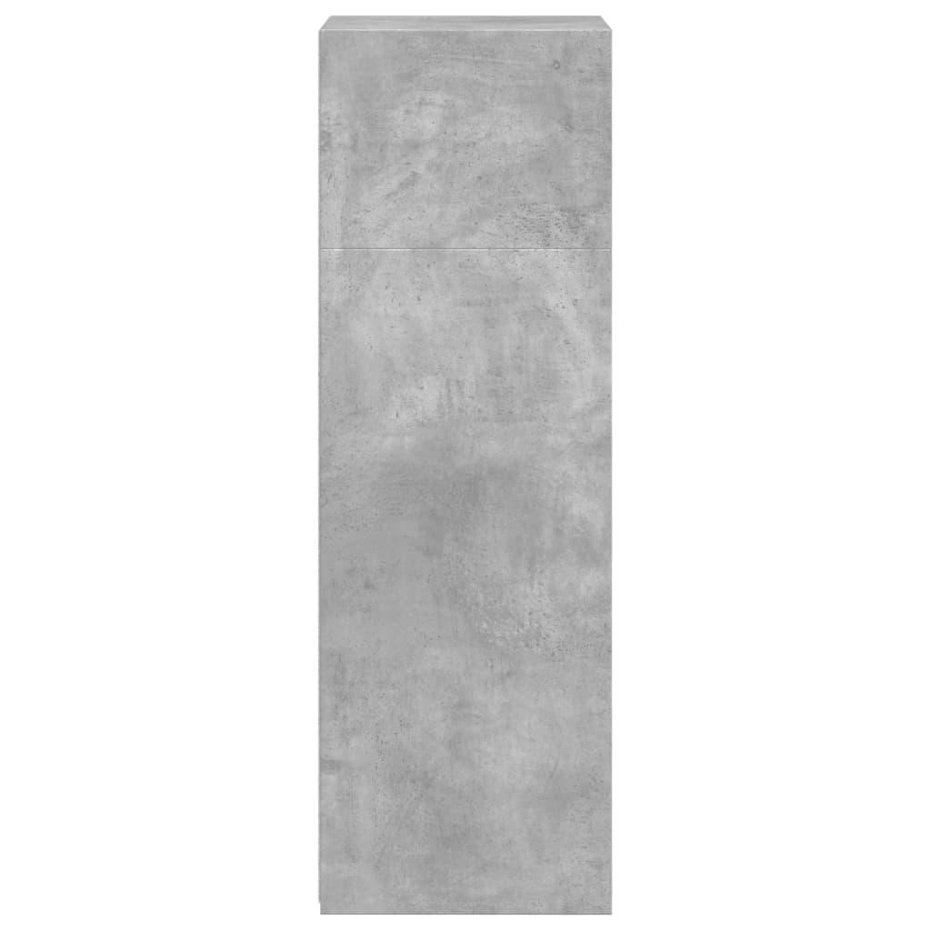 Hoge kast 45x41x124 cm bewerkt hout betongrijs