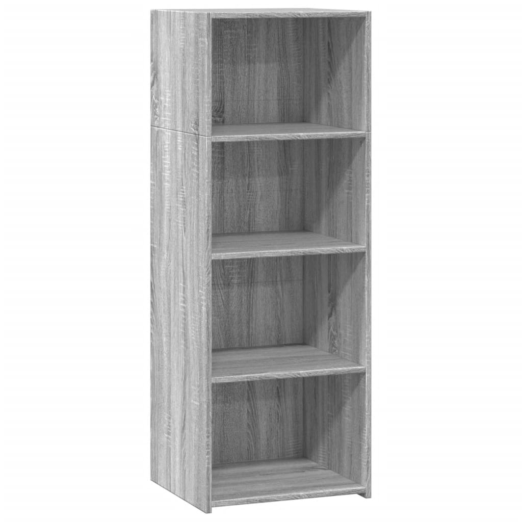 Hoge kast 45x41x124 cm bewerkt hout grijs sonoma eikenkleurig