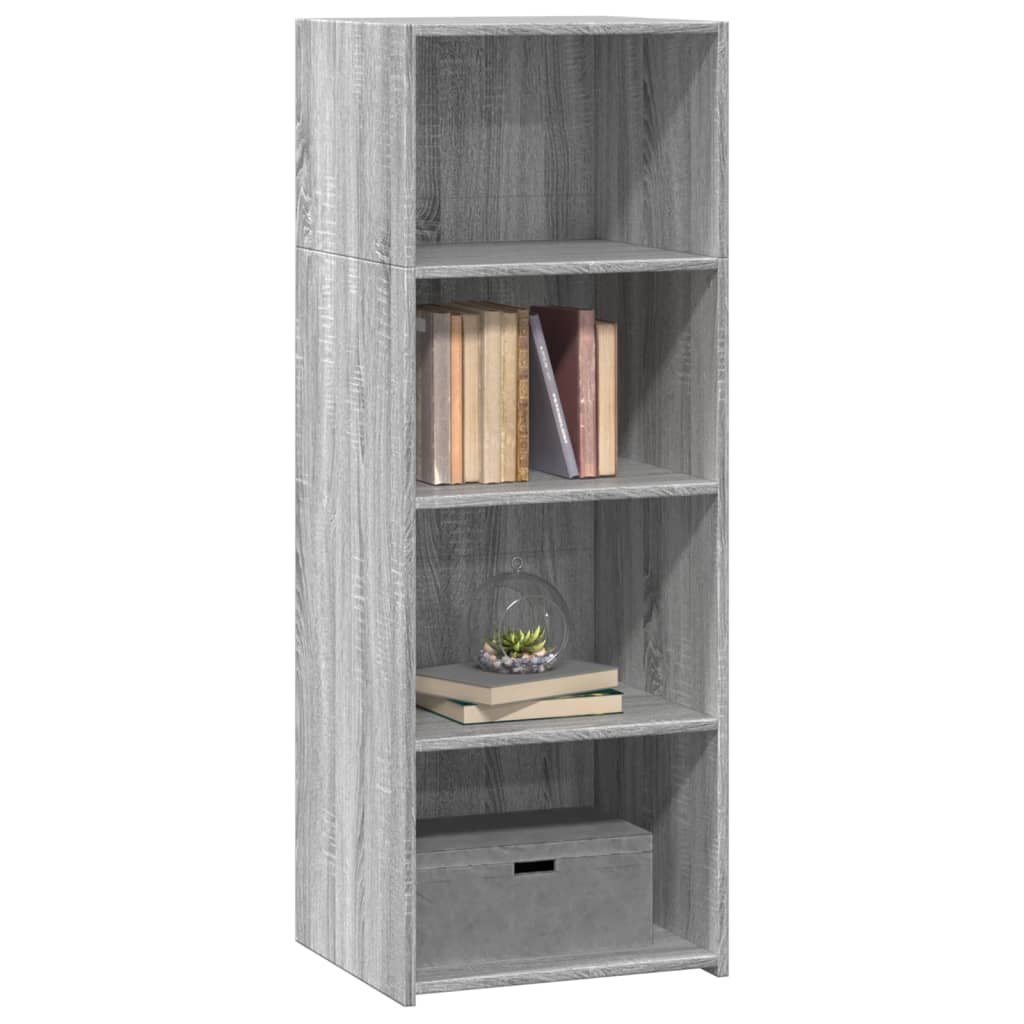 Hoge kast 45x41x124 cm bewerkt hout grijs sonoma eikenkleurig