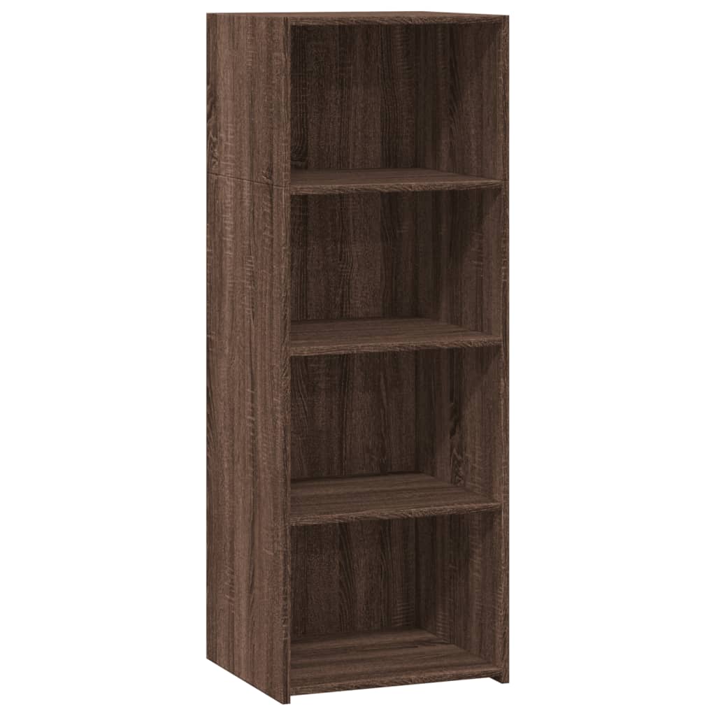 Hoge kast 45x41x124 cm bewerkt hout bruin eikenkleurig