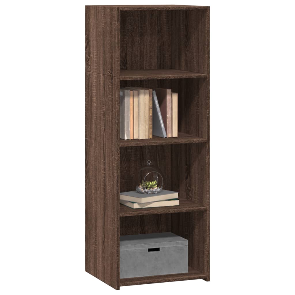 Hoge kast 45x41x124 cm bewerkt hout bruin eikenkleurig