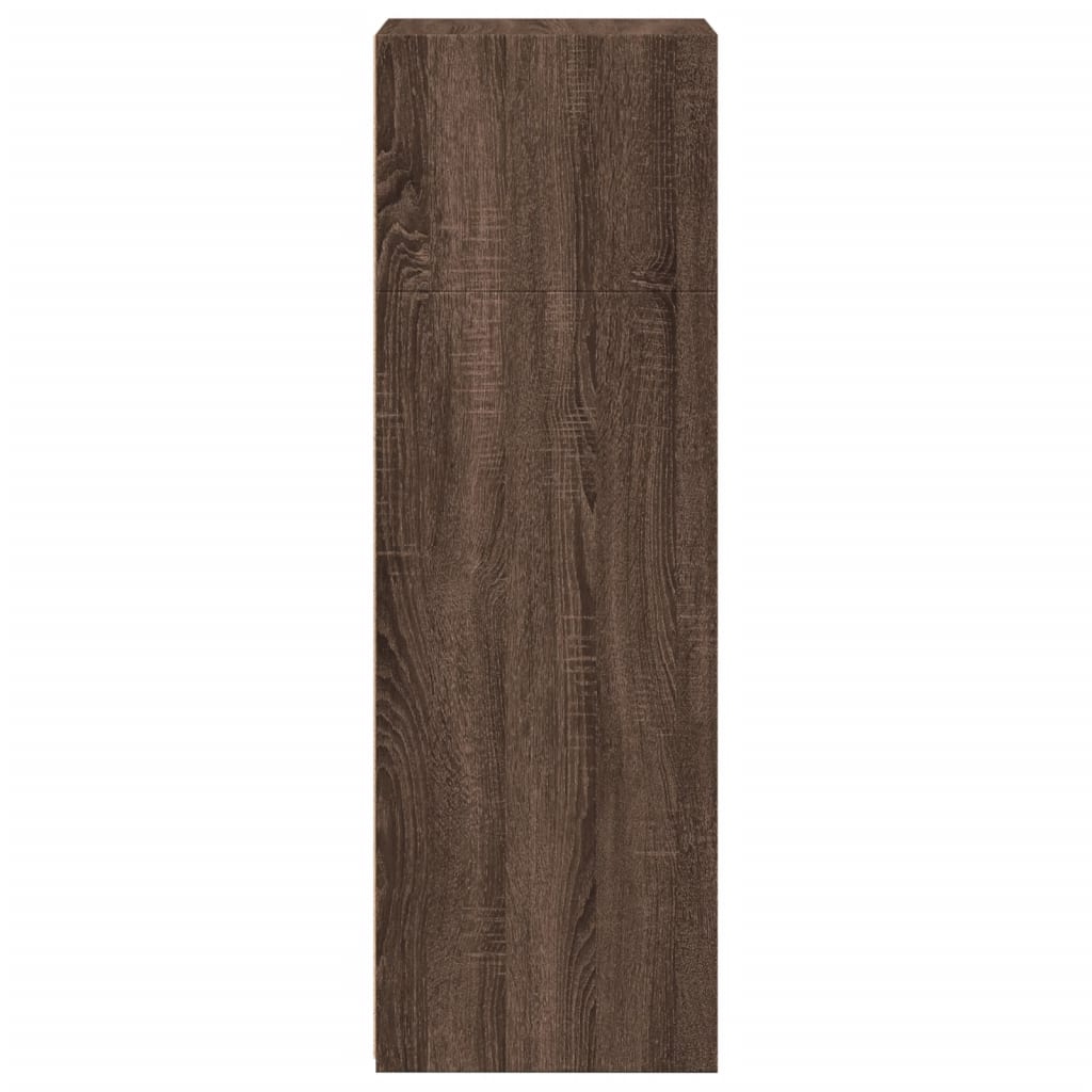Hoge kast 45x41x124 cm bewerkt hout bruin eikenkleurig