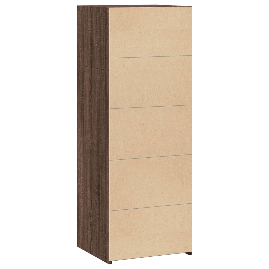 Hoge kast 45x41x124 cm bewerkt hout bruin eikenkleurig